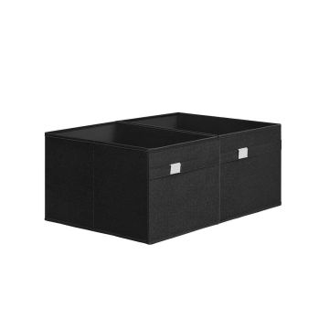 2 riidekasti komplekt 40x30x25cm, must