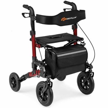 Roller with seat, 6 height levels, Red