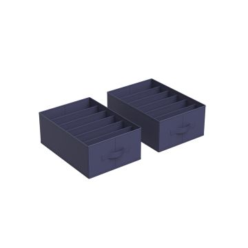 2 riidekapi komplekt 42x30x17cm, tumesinine