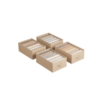 4 riidekapi komplekt 42x30x17cm, beež
