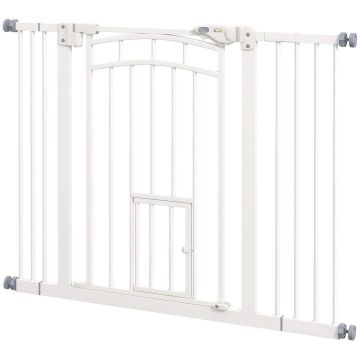 Turvavärav koertele PawHut 100x76cm, valge värv