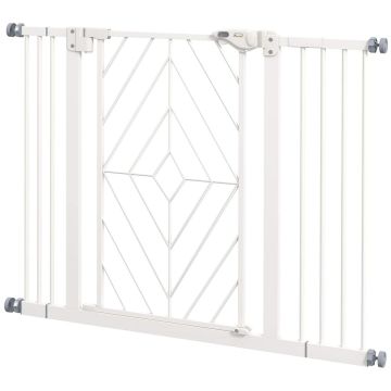 Ohutusvärav koertele PawHut 100x76cm, valge värv