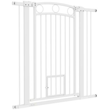 Turvaväravad koertele PawHut 104x106cm, valge värv