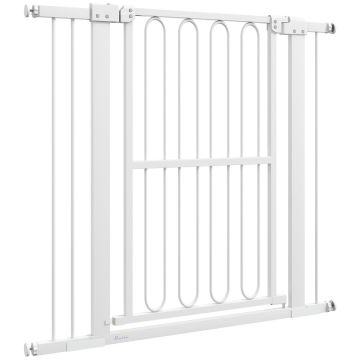 Turvaväravad koertele PawHut 104x94cm, valge värv