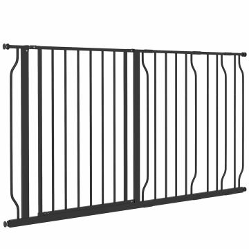 Koerte turvavärav PawHut 145x3x76cm, must