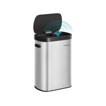 Sensoriga prügikast SONGMICS, 50 l, Hõbedane/must, 42,5 × 58,7 × 27,1 cm