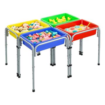Sensoorne mängulaud VEVOR EJS002, 4 kohta, 2 kasti, Beež, 109 × 78,5 × 50,8–66 cm