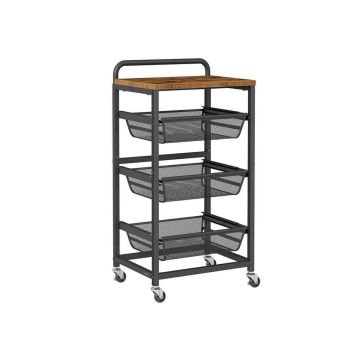Serveeerimiskäru VASAGLE LRC040K01, 4 tasandit, 31,7 × 40 × 76 cm