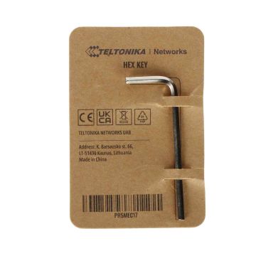 Kuuskantvõti Teltonika PR5MEC17, nurk, Hõbedane, 19 × 53 × 2,5 mm