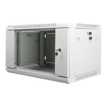 Seinale paigaldatav 19-tolline rack-kapp Lanberg WF01-6406-10S, 6U