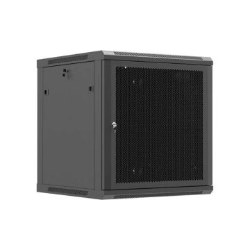 Seinale paigaldatav 19-tolline võrgukapp Lanberg WF01-6612-23B, 12U, perforeeritud uks, 600 × 600