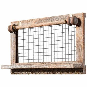 Seinale kinnitatav ehteorganisaator, 15 konksu, 43,18 × 25,4 × 8,89 cm