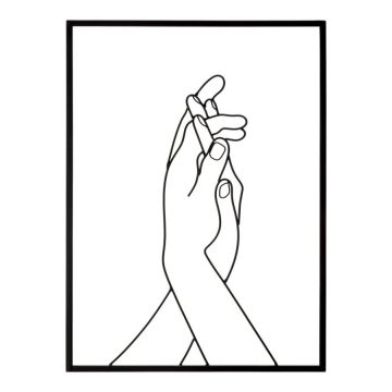 Seinapaneel SIMPLY HANDS, 40 × 55 × 1 cm