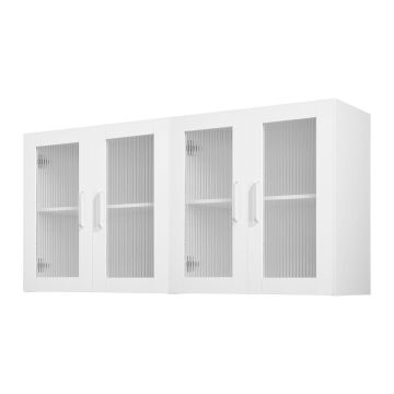 Seinaköögikapp VEVOR XYFG-04, 2 tk, 4 ust, Valge, 30,5 × 122 × 61 cm
