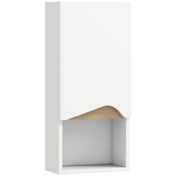 Seinale kinnitatav vannitoakapp, 1 avatud sektsioon, 30 × 67 × 17 cm