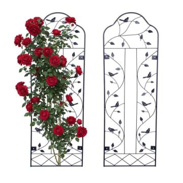 Seinale kinnitatavad taimerestid Relaxdays, 2 tk, Must, 110 × 38 × 1 cm