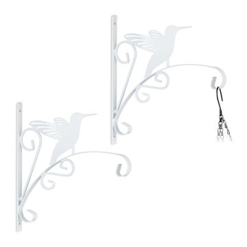 Seinale kinnitatavad lillehoidikud Relaxdays, 2 tk, 30 × 29,5 × 2 cm