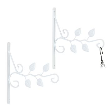 Seinale kinnitatavad lillehoidikud Relaxdays, 2 tk, 30 × 29,5 × 2 cm