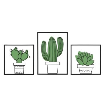 Seinapaneelide komplekt Cactus, 3 tk