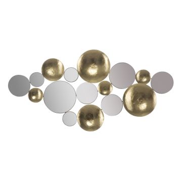 Seinadekoratsioonipaneel Gold Mirror Glam, Kuldne, 118 × 60 × 2,5 cm