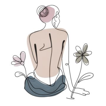 Seinadekoori paneel Lady W/Flower, 80 × 90 × 1,3 cm