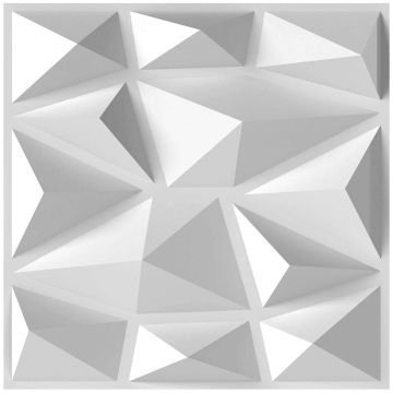 Wall panels, 50 pcs, White, 30 × 30 × 2 cm