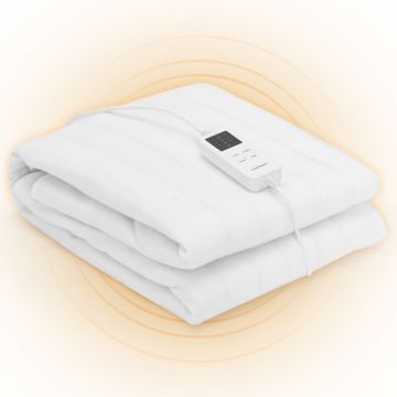 Heated mattress topper, 160 x 140 cm, 4 heating levels, 12-hour timer