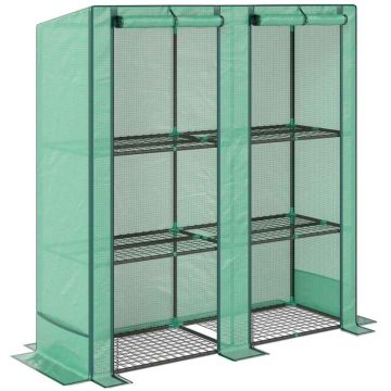 Теплица Outsunny 144x48x152см, зелёного цвета