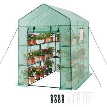 Kasvuhoone VEVOR, 14 riiulit, 137 × 206 × 196 cm