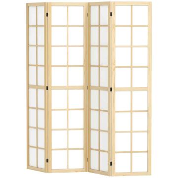 Ekraan Homcom 160x1,7x170cm., valge/helepruun