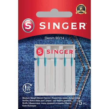 Õmblusnõelad Singer Denim Needle, 5 tk, 90/14