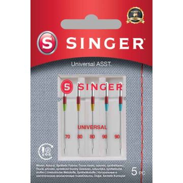 Õmblusnõelad Singer Universal Needle ASST 5PK for Woven Fabrics, 5 tk
