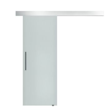 Прозрачные раздвижные двери Homcom 90x205см, серебристого цвета