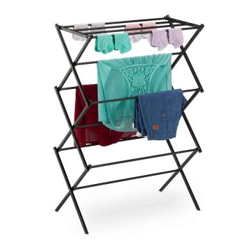 Pesukuivatusrest Relaxdays, tornikujuline, 6 tasandit, 11 pulka, 73 × 105 × 37 cm