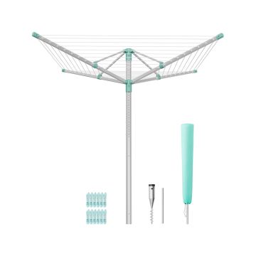 Pesukuivatuskarussell SONGMICS, 60 m nöör, 139,4 × 120–180 × 139,4 cm