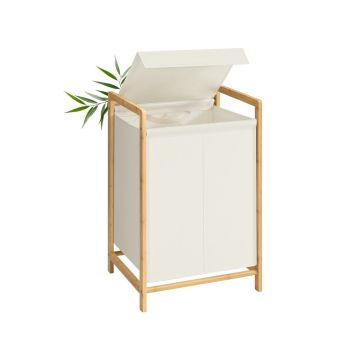SONGMICS RLH102 laundry basket, 2 compartments, 45 × 40 × 78 cm