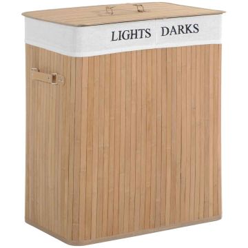Pesukorv 100L Homcom 52x32x63cm, helepruun