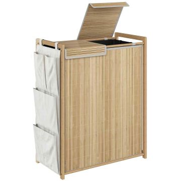 Pesukorv, 120 l, Tamm, 63 × 78 × 33 cm