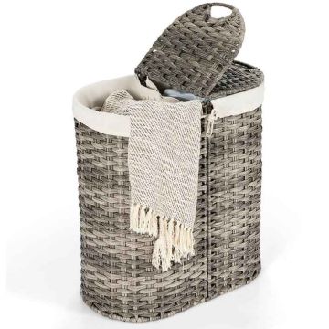 Laundry basket, 2 removable inserts, 60.96 × 62.23 × 34.29 cm