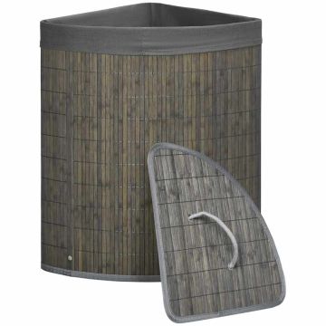 Pesukorv 55L Homcom 38x38x57cm, tumedat halli värvi