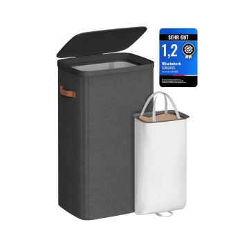 SONGMICS-i pesukorv, 2 sektsiooni, 170 l, 42 × 32 × 75 cm