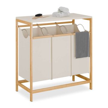 Pesu sortimise riiul Relaxdays 10050594.0, 3 kotti, 78,5 × 84,5 × 40 cm