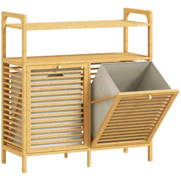 Pesukapp Aosom, 2 korvi, 2 riiulit, 82 × 88 × 33 cm