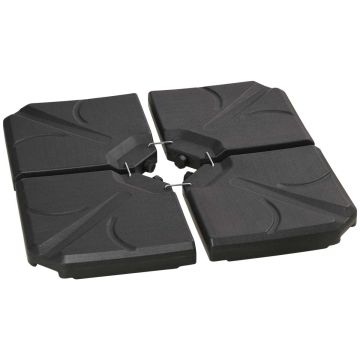 Комплект утяжеляющих плит для зонта, 4 шт, Чёрный, 103 × 103 × 8,3 см
