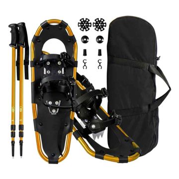 Snowshoe set with hiking poles, Gold, 63 × 21 cm