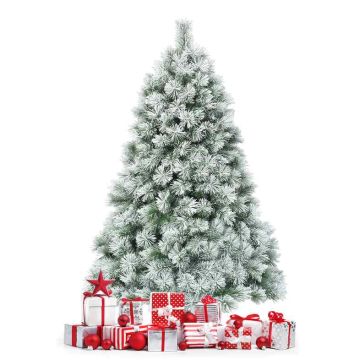 Snow-covered artificial Christmas tree, 586 branch tips