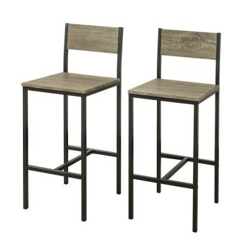 Komplekt 2 baaritoolist 39x41x95cm., must/pruun värv
