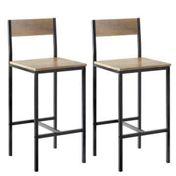 Komplekt 2 baaritoolist 38x96x44cm., must/pruun värv