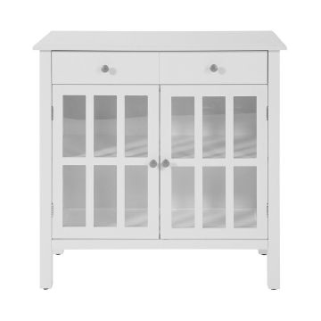 Буфет 80x34x80см., белого/серебристого цвета