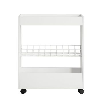 Põrandale paigaldatav vannitoakapp 20x60x70cm., valge/must värv